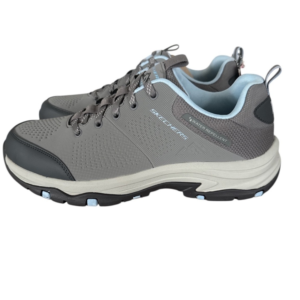 Skechers Trego water repellent washable trail sneakers, blue/grey - Picture 2 of 7